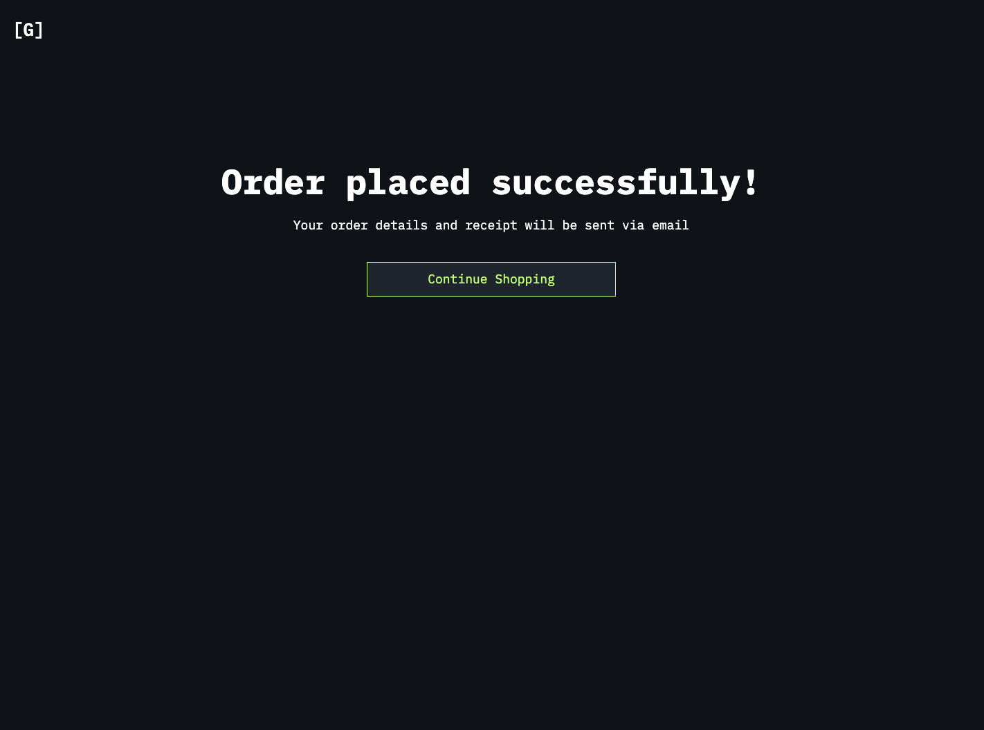 TGV Order Confirmation Page
